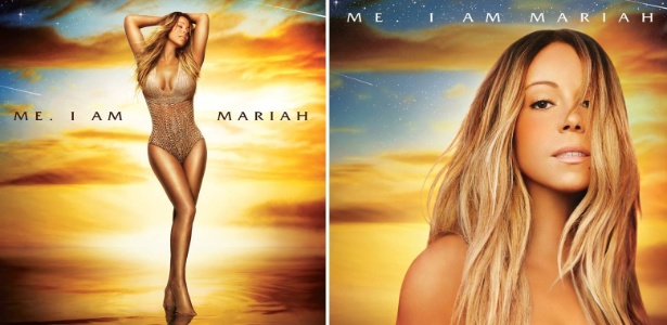 Capas das duas versões do novo álbum de Mariah Carey