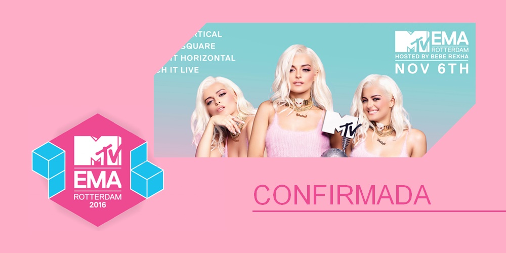  «MTV EMA’s 2016»: Bebe Rexha será a anfitriã da cerimónia