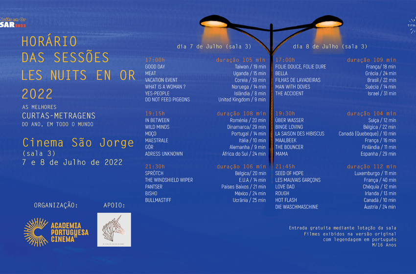  Academia Portuguesa de Cinema apresenta nova edição do «Les Nuits En Or» em Lisboa